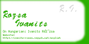 rozsa ivanits business card